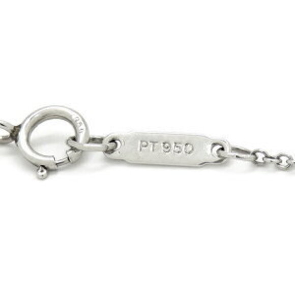 Tiffany Co Bule Diamond Necklace Platinum Silver Green Garnet Diamonds - Picture 5 of 10